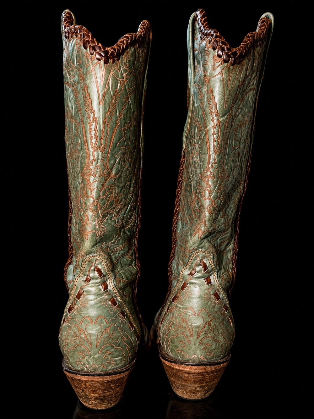 CORRAL Vintage-Style Sage Green boots-Size 10M - Picture 9 of 12